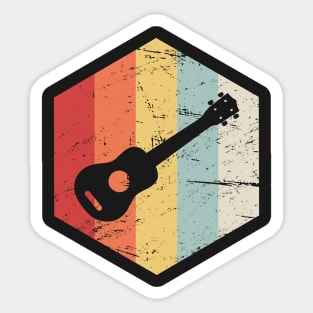 Retro Vintage Ukulele Icon Sticker